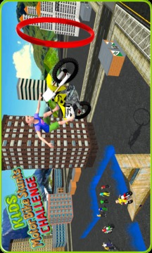 Kids MotorBike Roof Top Stunts游戲截圖1