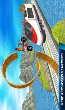Bike Tricks Train Stunt Impossible Tracks Master游戲截圖3