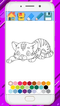 Kitty Coloring Mandala Book - Coloring Kitty Book游戲截圖1