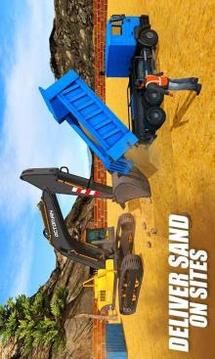 重型挖掘機起重機：建設城市卡車3D游戲截圖3