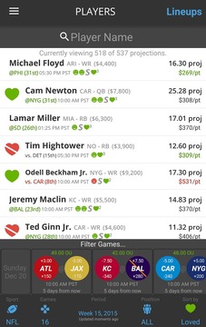 Optimal Lineups for DraftKings游戲截圖1