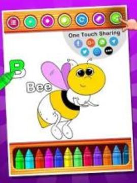 A to Z Coloring book & Alphabets For Kids游戲截圖2