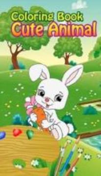Cute Animals : Childrens coloring book游戲截圖1