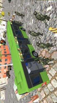 Heavy Duty Bus Game: Army Soldiers Transport 3D游戲截圖1