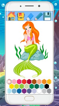 Princess Mermaid Coloring Book - Cut Mermaid 2018游戲截圖5