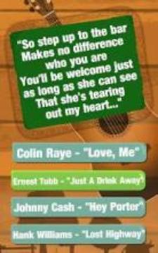 Guess The Lyrics - Country Music Quiz游戲截圖2
