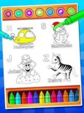 A to Z Coloring book & Alphabets For Kids游戲截圖1