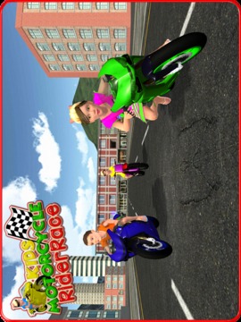 Kids MotorBike Rider Race 3D游戏截图4