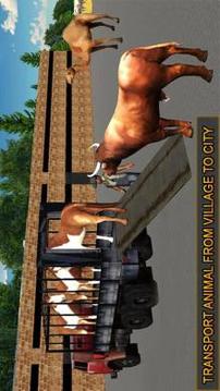 Farm Animal Transporter Truck Game: Offroad Drive游戲截圖1