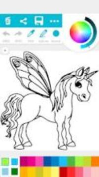 Coloring Unicorn Rainbow Book游戲截圖4