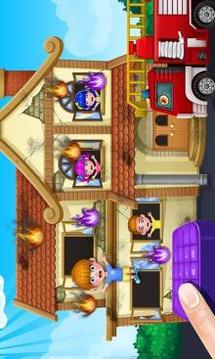 Super Kids Fireman Rescue Game游戲截圖2