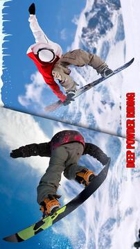 滑雪板 主 ： 下坡 單板滑雪游戲截圖2