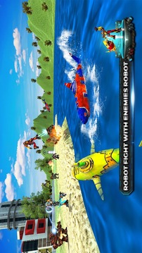 水下 鲨鱼 机器人 英雄 战士 模拟器 战争游戏截图3