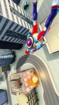 Iron Captain Superhero Rescue Flying City游戲截圖2