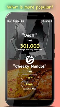 Higher Lower Quiz Game游戲截圖1