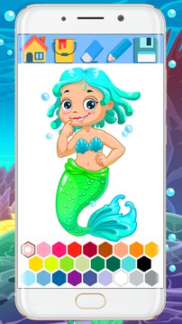 Princess Mermaid Coloring Book - Cut Mermaid 2018游戲截圖1