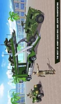 US Army Cargo Plane Transport Offroad Truck Game游戲截圖4