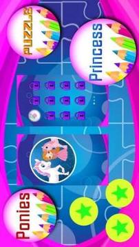 Ponies Princess Puzzle Pictures游戲截圖3