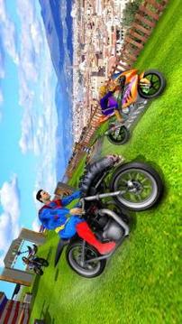 Superhero Color Bike Line Rider Highway Stunts游戲截圖2