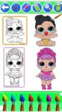 coloring surprise dolls for lol girls游戲截圖5