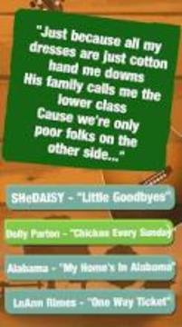 Guess The Lyrics - Country Music Quiz游戲截圖4