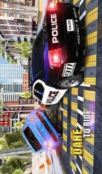 US Police Car Crash Engine Beam: 100+ Speed Bumps游戲截圖3