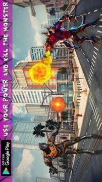 Black Super Panther Hero : amazing fight vs spider游戲截圖3