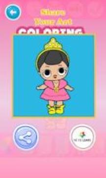 Dolls Coloring Book Pages: Kids Coloring Surprise游戲截圖1