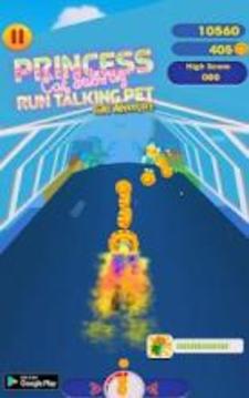 Princess Cat Subway Run Talking Pet Gold Adventure游戲截圖1