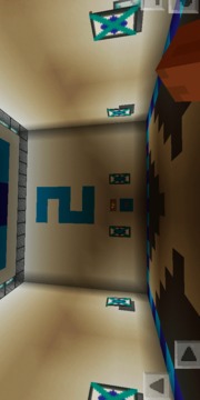 找到按鈕：瘋狂的房間。 MCPE地圖游戲截圖4