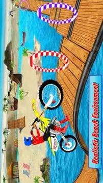 Beach Jumping Motocross 3D Traffic Racer游戲截圖3
