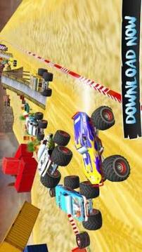 Drive Monster Trucks Ahead - Trucker Path Stunts游戲截圖1