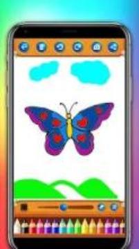 butterfly drawing and coloring book - kids games游戏截图3