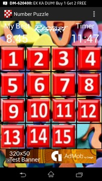 15 Numbers Puzzle Classic游戲截圖2