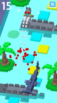 Blocky Jumping Run Avoid Shark游戲截圖2