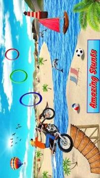 Beach Jumping Motocross 3D Traffic Racer游戲截圖4