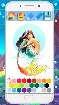 Princess Mermaid Coloring Book - Cut Mermaid 2018游戲截圖3