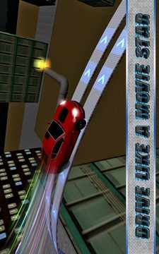 屋顶跳跃的汽车特技表演游戏截图3