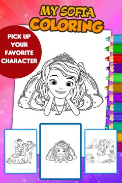 Princess Sofia Coloring Game游戲截圖4