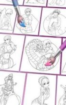 Anime Manga Coloring Book游戲截圖5