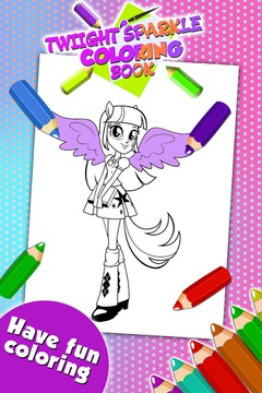 Twilight Sparkle Coloring Game游戲截圖1