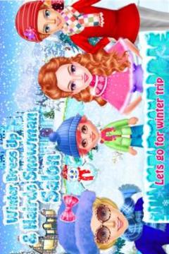 Winter Dressup And Hairdo - Snowman Salon游戲截圖1