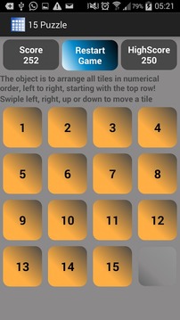 Puzzle 15 Free Game游戏截图1