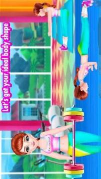 Little Girl Fat to Fit Gym Fitness Game游戏截图4