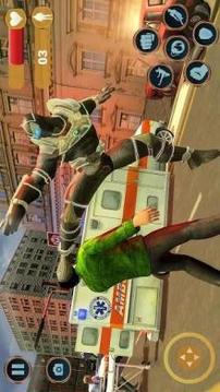 Superhero Panther Flying Robot City Rescue Games游戲截圖1