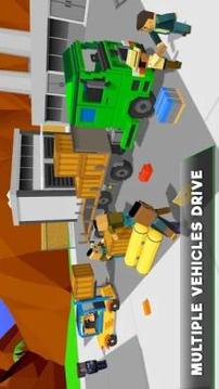 Uphill Blocky Truck Simulator 2018游戲截圖2