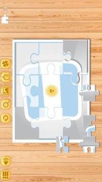 Jigsaw Puzzle National Flags AB - Educational Game游戲截圖3