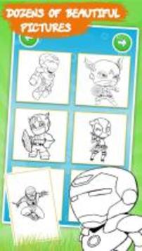 Super Hero Coloring Iron游戲截圖5