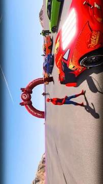 Superhero Car Racing: Car Stunt Racing 2018游戏截图1