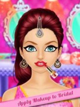Indian Wedding Girl Makeup and Dressup游戲截圖1